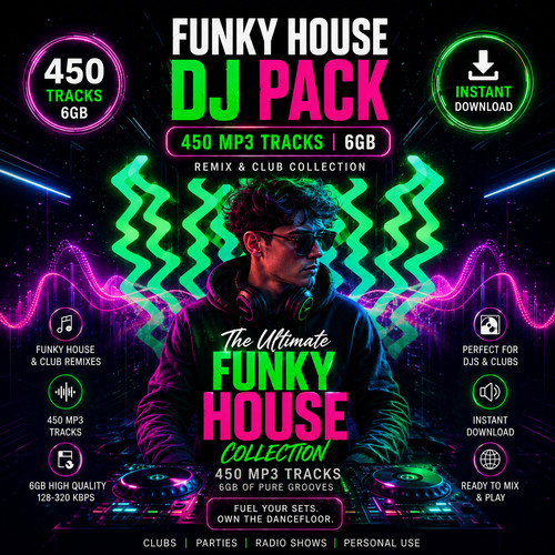 Funky house pack 450 - house, mp3